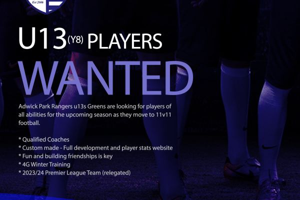 U13's seeking new players